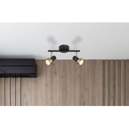 Globo - Spotlight  2xGU10/25W/230V black/gold