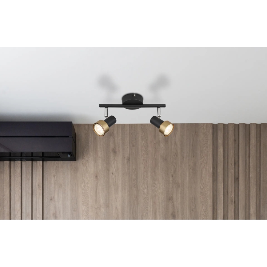 Globo - Spotlight  2xGU10/25W/230V black/gold