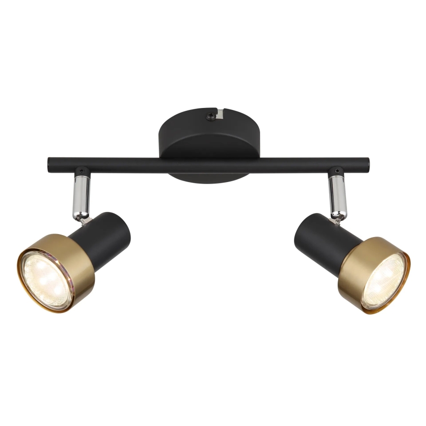 Globo - Spotlight  2xGU10/25W/230V black/gold