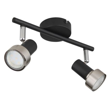 Globo - Spotlight  2xGU10/25W/230V black/silver