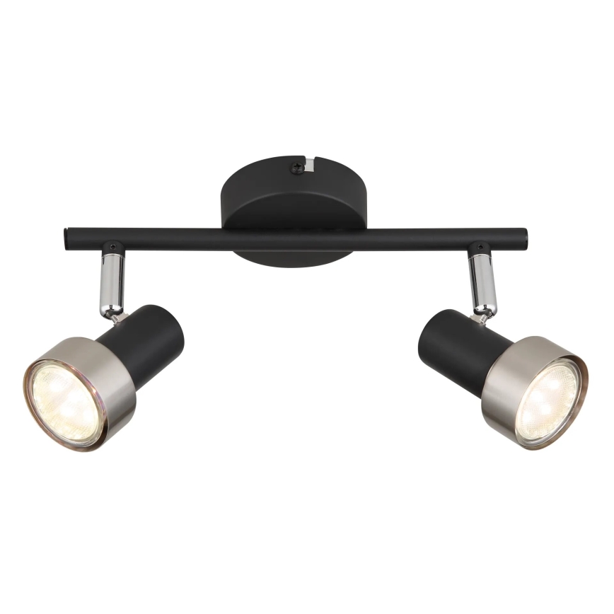 Globo - Spotlight  2xGU10/25W/230V black/silver