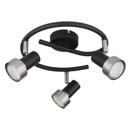 Globo - Spotlight  3xGU10/25W/230V black/silver