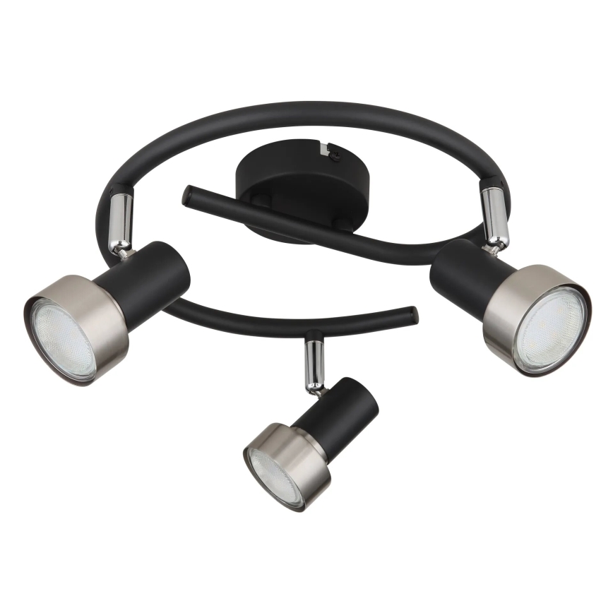 Globo - Spotlight  3xGU10/25W/230V black/silver