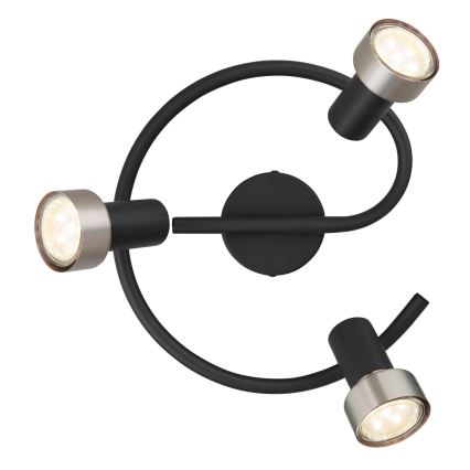 Globo - Spotlight  3xGU10/25W/230V black/silver