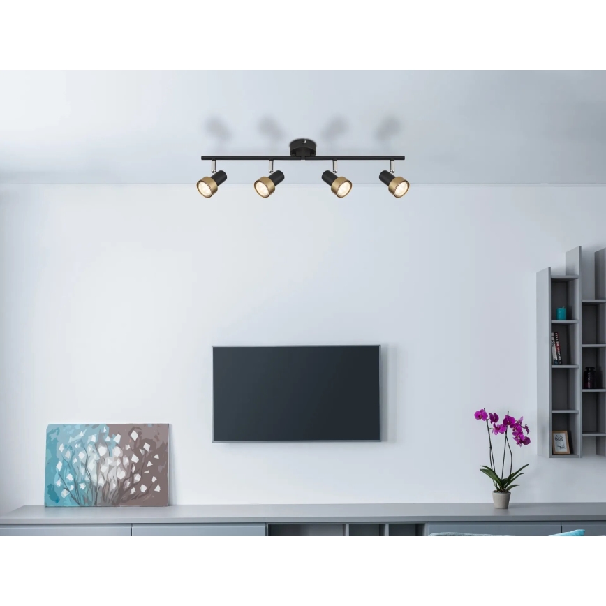 Globo - Spotlight  4xGU10/25W/230V black/gold