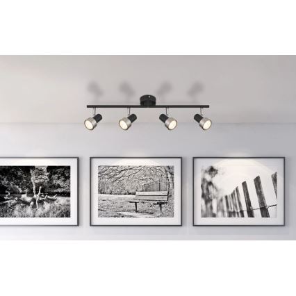 Globo - Spotlight  4xGU10/25W/230V black/silver