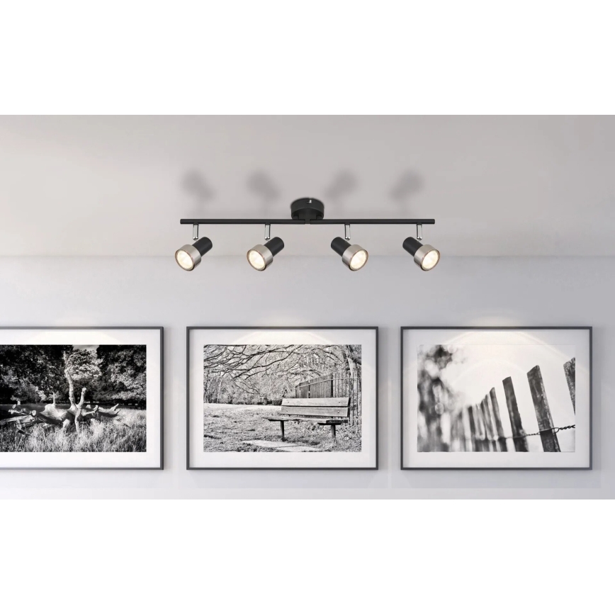 Globo - Spotlight  4xGU10/25W/230V black/silver