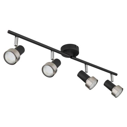 Globo - Spotlight  4xGU10/25W/230V black/silver