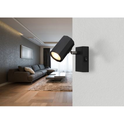Globo - Wall spotlight 1xGU10/25W/230V black