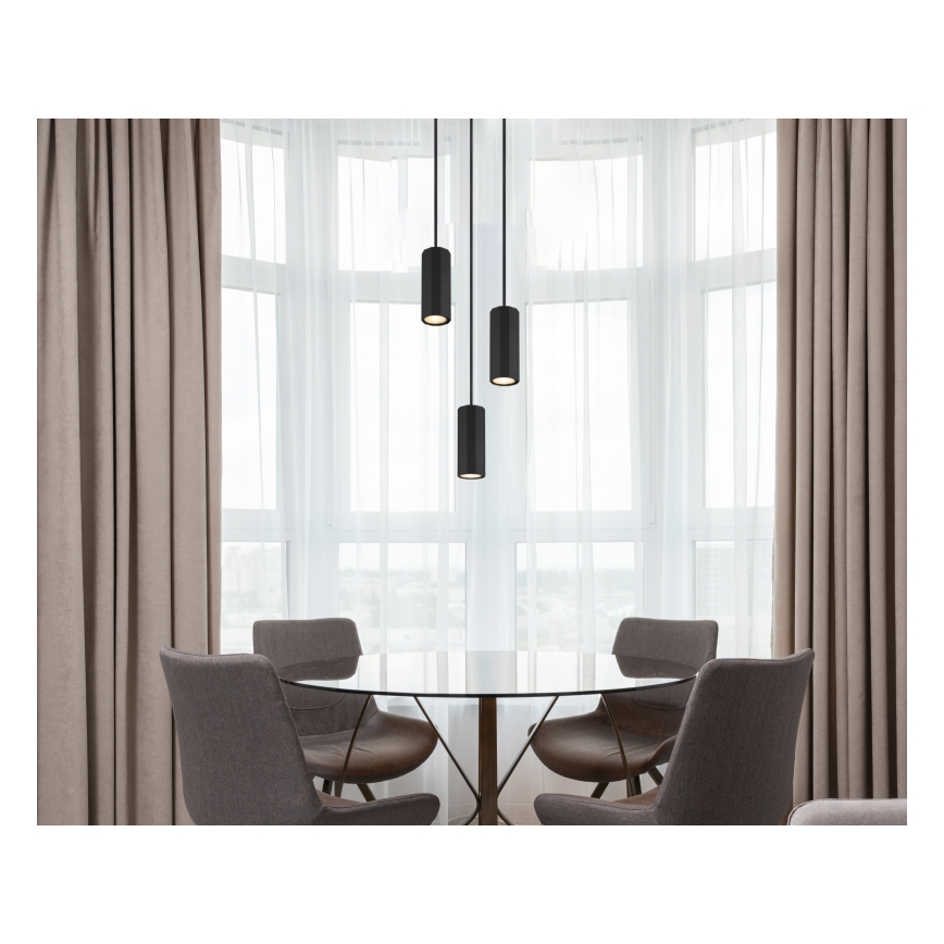 Globo - Chandelier on a string 3xGU10/25W/230V black