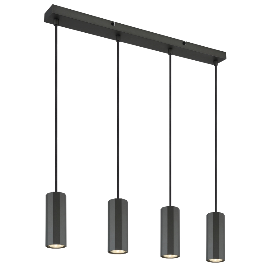Globo - Chandelier on a string 4xGU10/25W/230V black