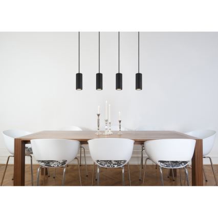 Globo - Chandelier on a string 4xGU10/25W/230V black