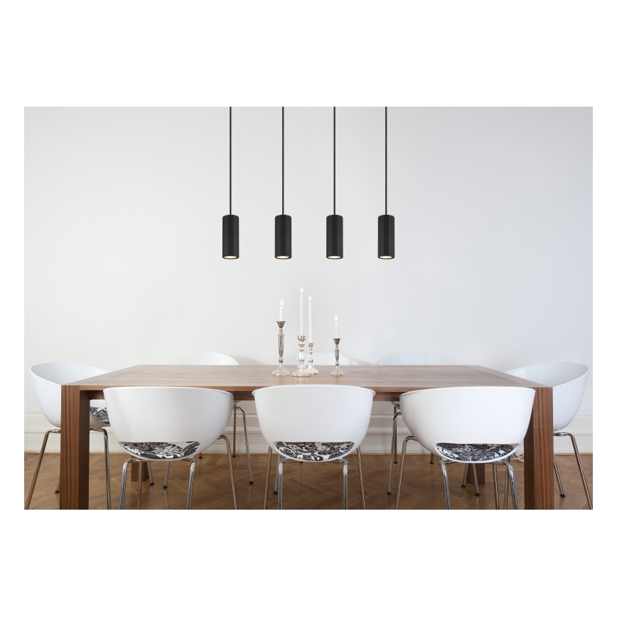 Globo - Chandelier on a string 4xGU10/25W/230V black