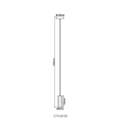 Globo - Chandelier on a string 1xGU10/25W/230V black