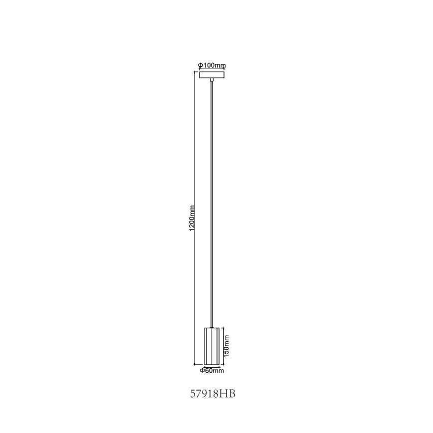 Globo - Chandelier on a string 1xGU10/25W/230V black
