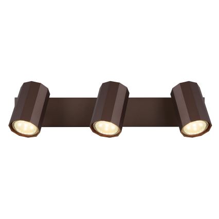 Globo - Spotlight 3xGU10/25W/230V brown