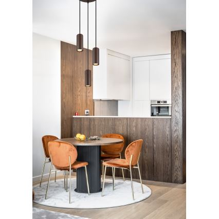 Globo - Chandelier on a string 3xGU10/25W/230V brown