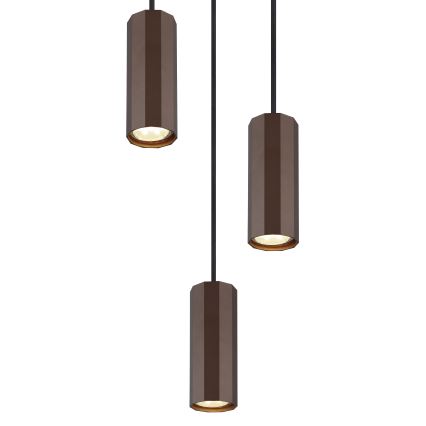 Globo - Chandelier on a string 3xGU10/25W/230V brown