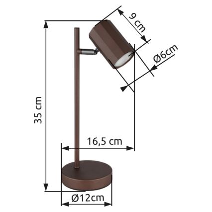 Globo - Table lamp 1xGU10/5W/230V brown