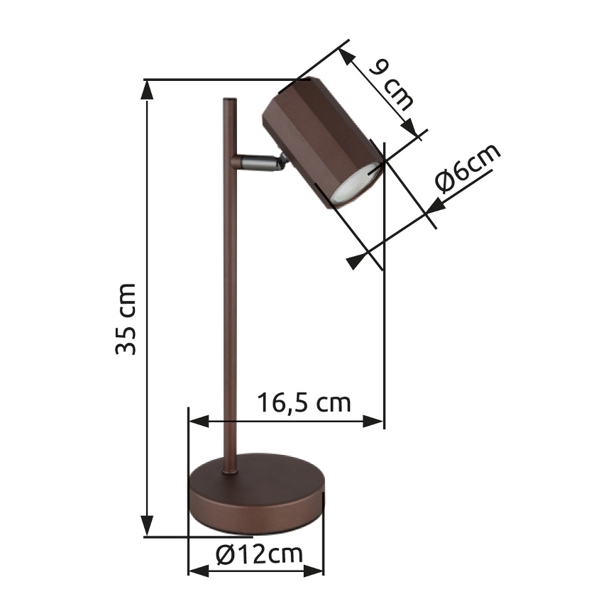 Globo - Table lamp 1xGU10/5W/230V brown