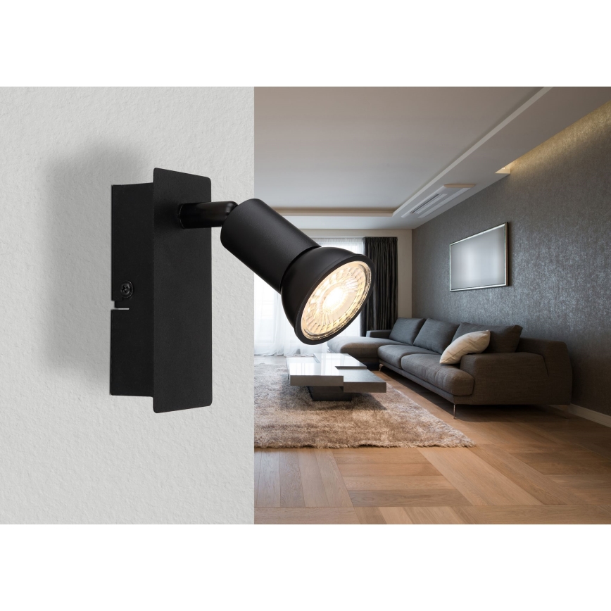 Globo - Wall spotlight 1xGU10/35W/230V black