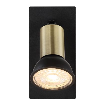 Globo - Wall spotlight 1xGU10/35W/230V black/brass