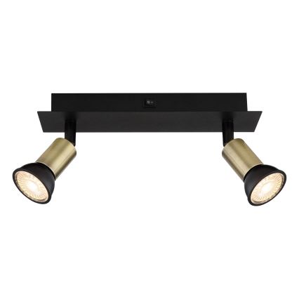 Globo - Spotlight 2xGU10/35W/230V black/brass