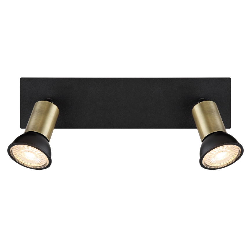 Globo - Spotlight 2xGU10/35W/230V black/brass