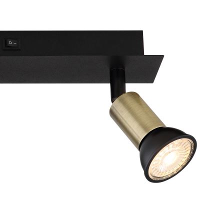 Globo - Spotlight 2xGU10/35W/230V black/brass