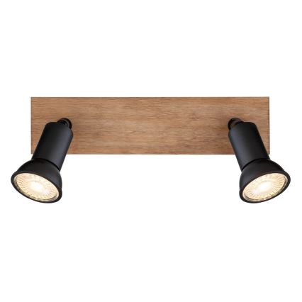 Globo - Spotlight 2xGU10/35W/230V wood/black