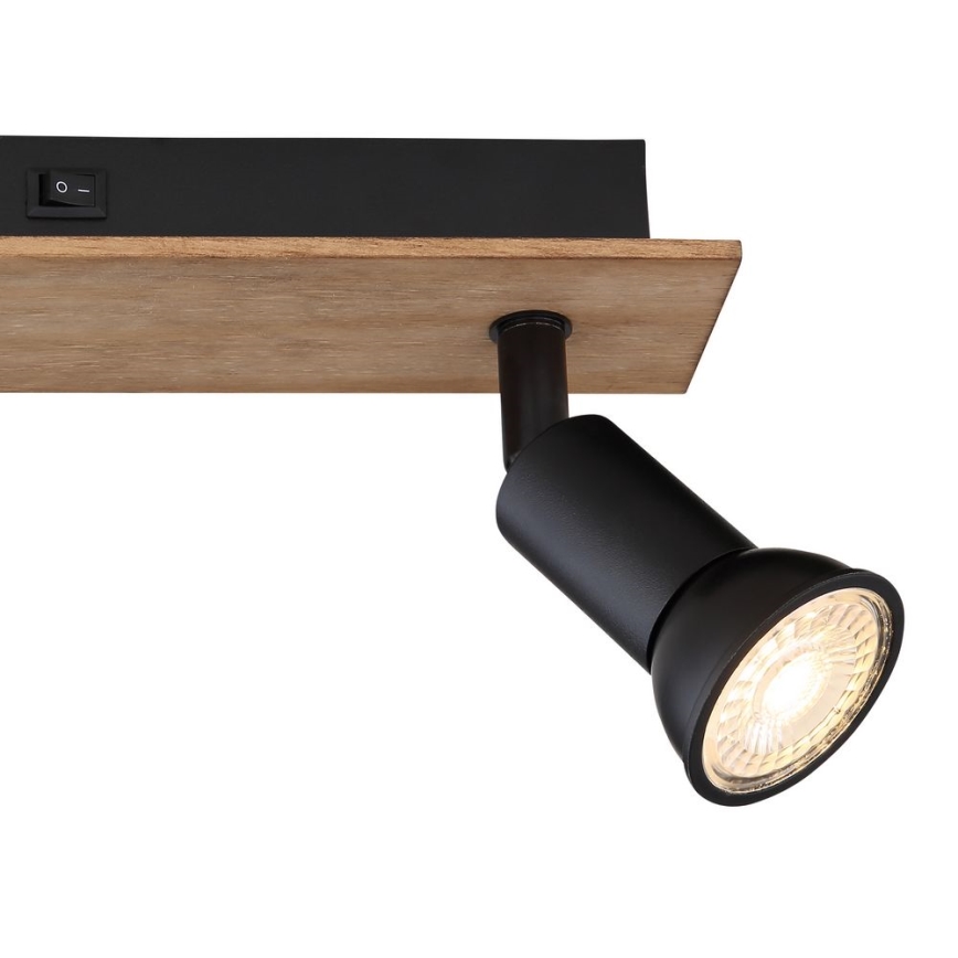 Globo - Spotlight 2xGU10/35W/230V wood/black