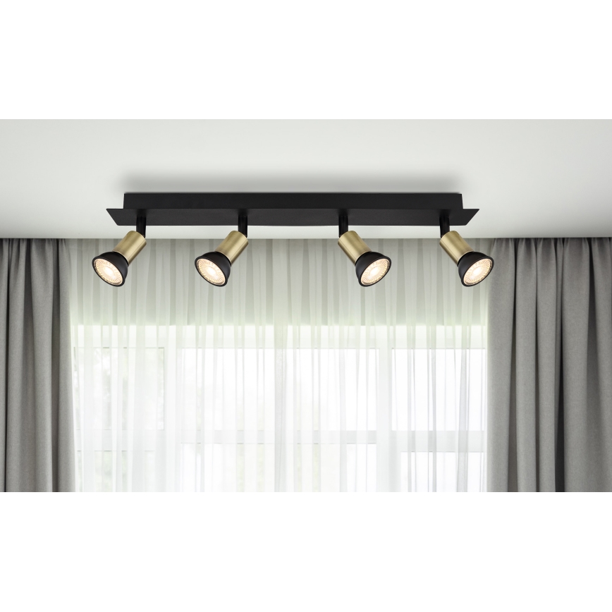 Globo - Spotlight 4xGU10/35W/230V black/brass