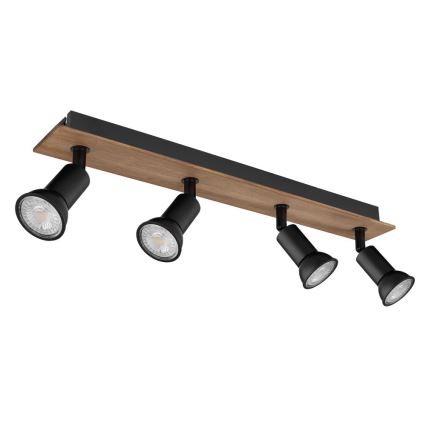 Globo - Spotlight 4xGU10/35W/230V wood/metal