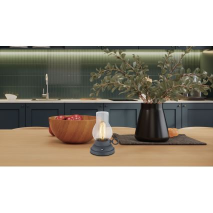 Globo - LED Dimmable rechargeable touch table lamp LED/1W/3,7V 1200 mAh anthracite