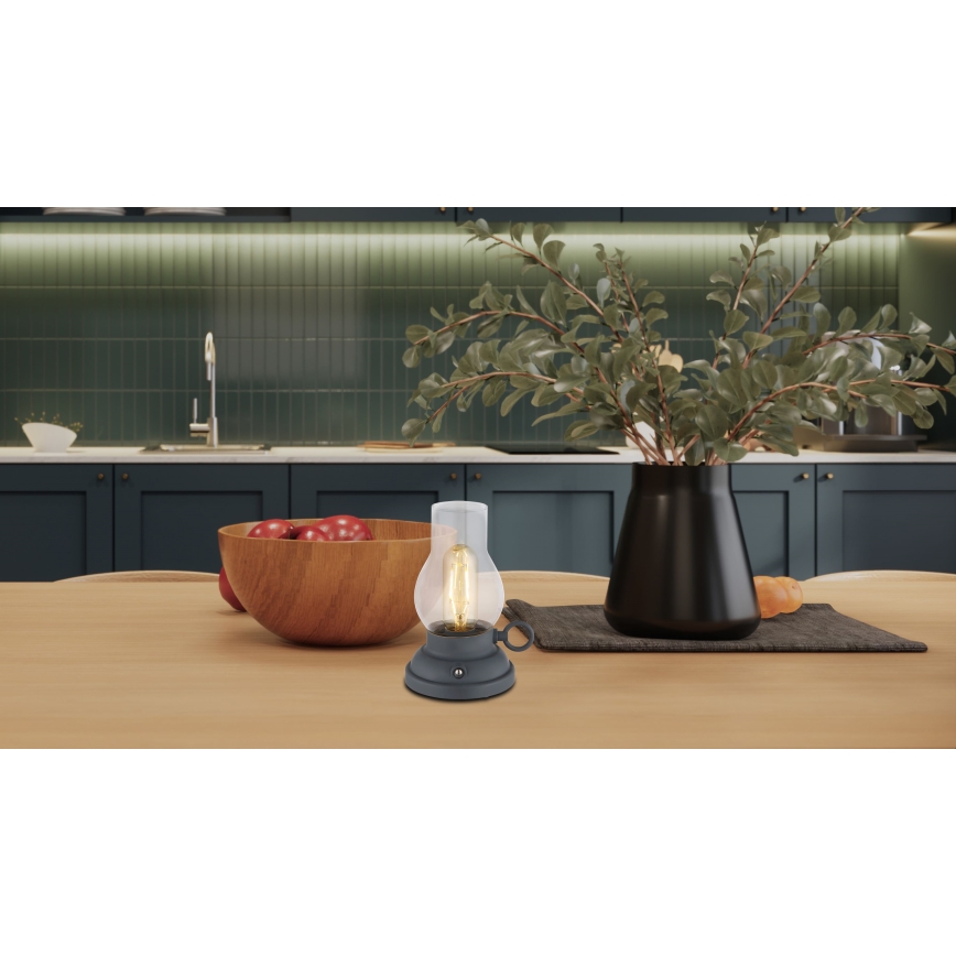 Globo - LED Dimmable rechargeable touch table lamp LED/1W/3,7V 1200 mAh anthracite