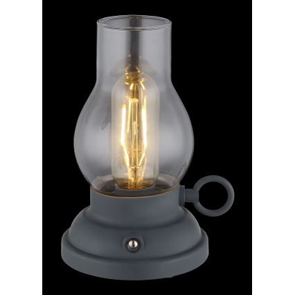 Globo - LED Dimmable rechargeable touch table lamp LED/1W/3,7V 1200 mAh anthracite