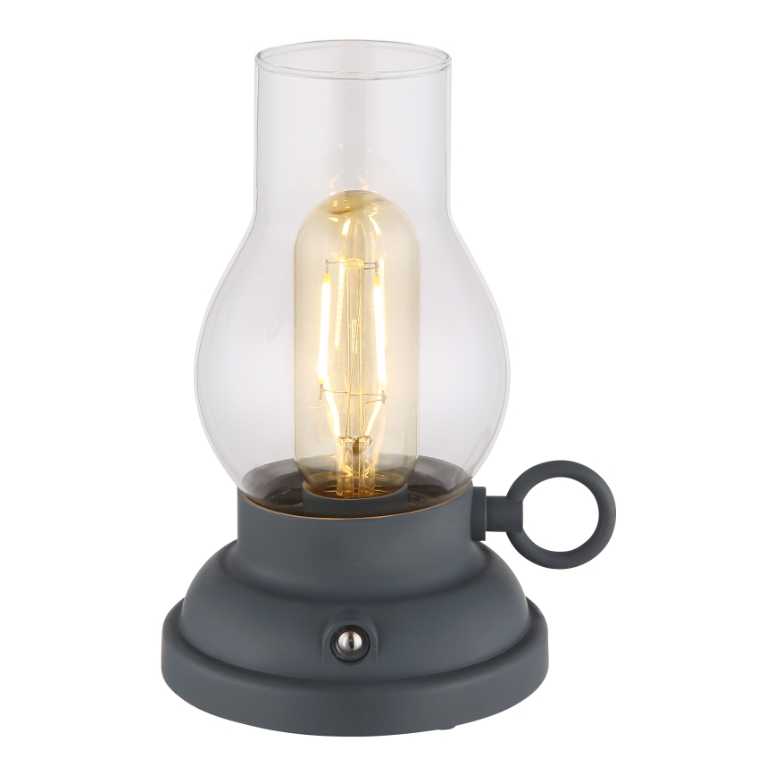 Globo - LED Dimmable rechargeable touch table lamp LED/1W/3,7V 1200 mAh anthracite