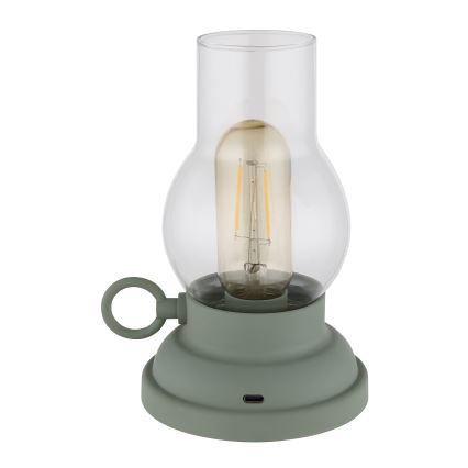 Globo - LED Dimmable rechargeable touch table lamp LED/1W/3,7V 1200 mAh green