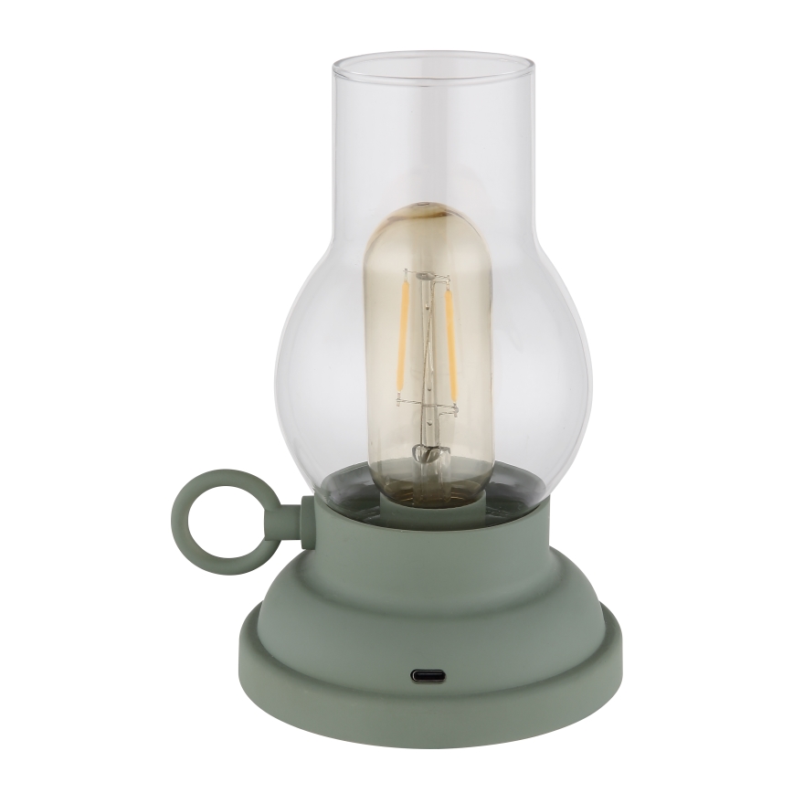 Globo - LED Dimmable rechargeable touch table lamp LED/1W/3,7V 1200 mAh green