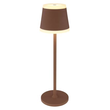 Globo - LED Dimmable rechargeable touch table lamp LED/4,6W/3,7V 3000K 1800mAh brown IP54