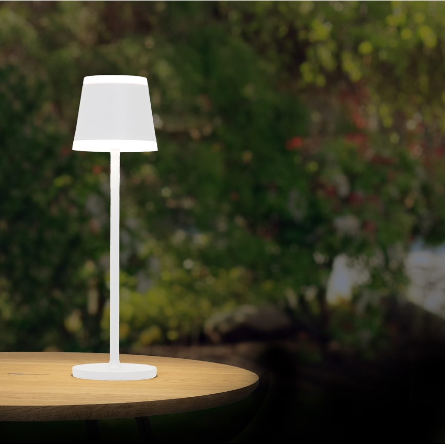 Globo - LED Dimmable rechargeable touch table lamp LED/4,6W/230V 1800 mAh USB IP54 white