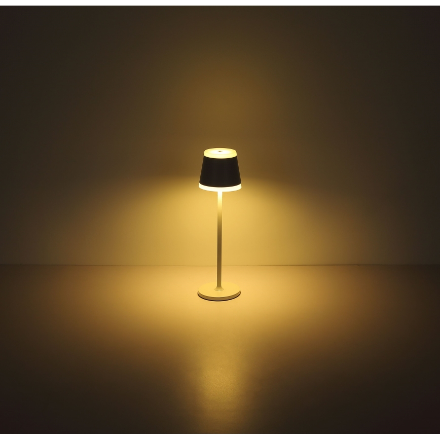 Globo - LED Dimmable rechargeable touch table lamp LED/4,6W/230V 1800 mAh USB IP54 white