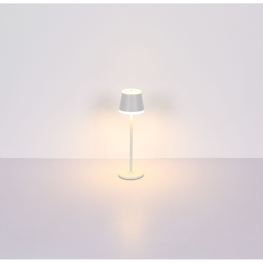 Globo - LED Dimmable rechargeable touch table lamp LED/4,6W/230V 1800 mAh USB IP54 white