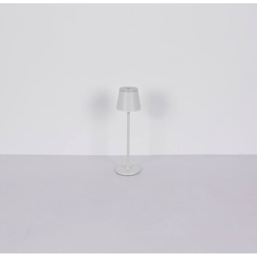 Globo - LED Dimmable rechargeable touch table lamp LED/4,6W/230V 1800 mAh USB IP54 white
