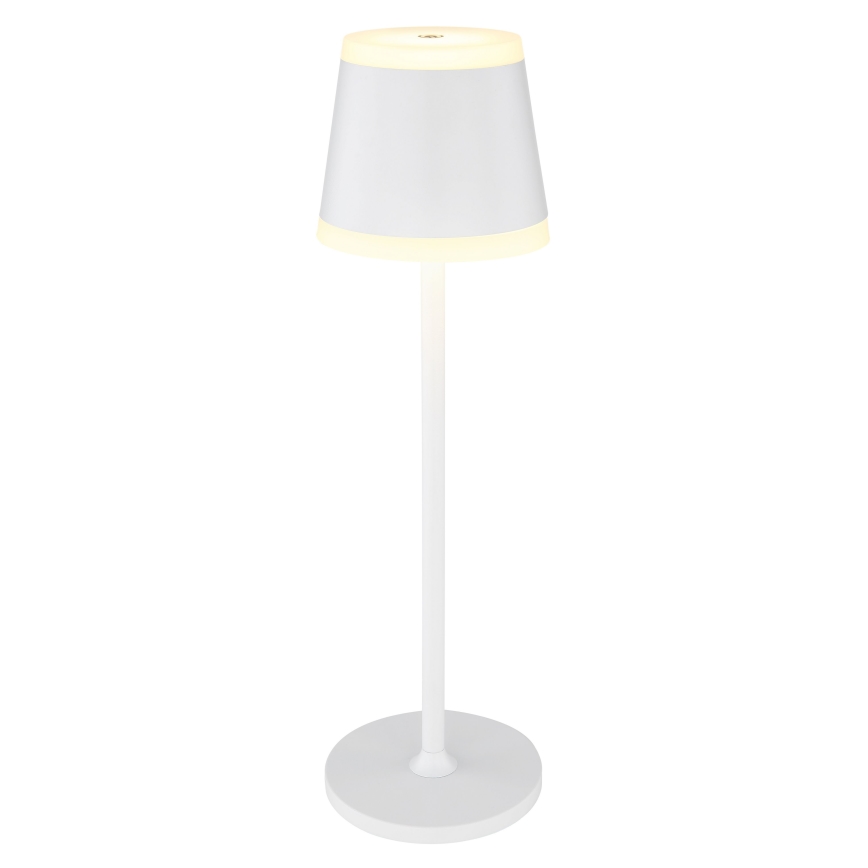 Globo - LED Dimmable rechargeable touch table lamp LED/4,6W/230V 1800 mAh USB IP54 white