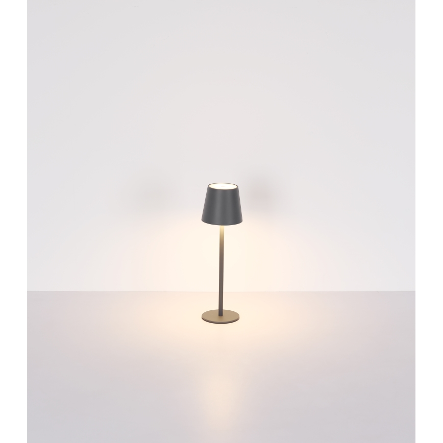 Globo - LED Dimmable touch outdoor lamp LED/3W/3,7V IP44 1800mAh + USB black