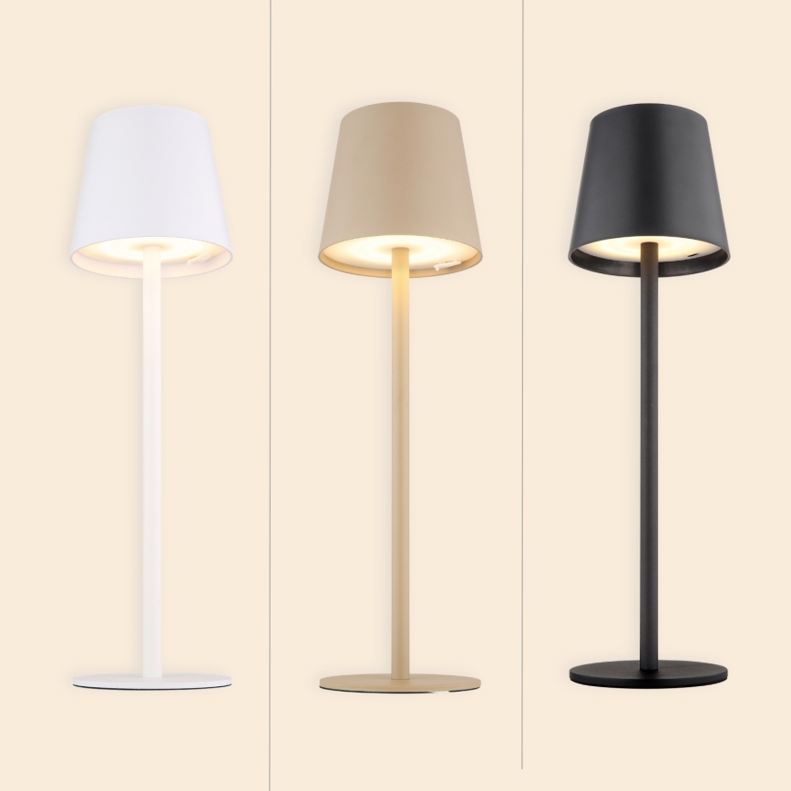 Globo - LED Dimmable touch outdoor lamp LED/3W/3,7V IP44 1800mAh + USB black