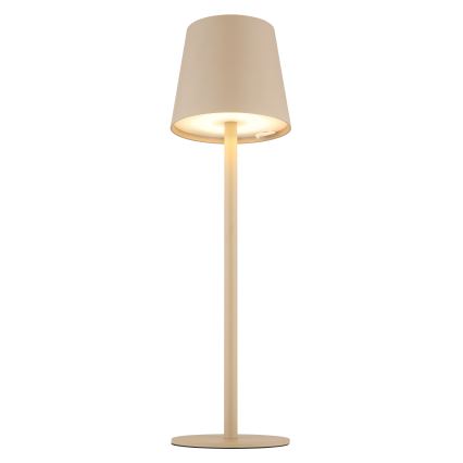 Globo - LED Dimmable touch outdoor lamp LED/3W/3,7V IP44 1800 mAh USB beige