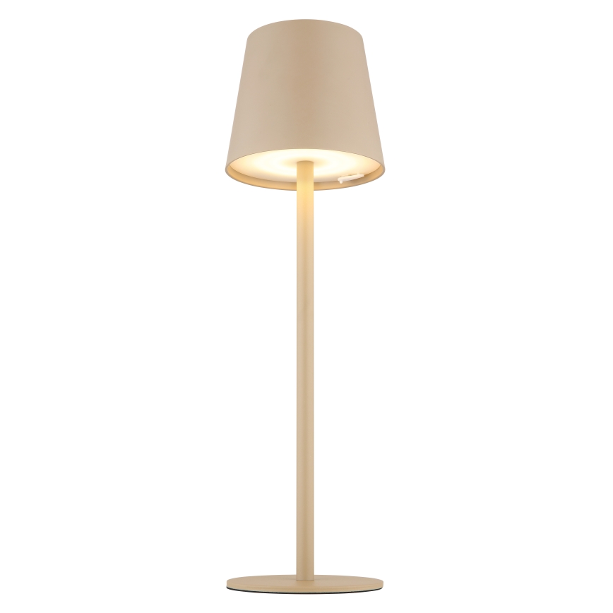 Globo - LED Dimmable touch outdoor lamp LED/3W/3,7V IP44 1800 mAh USB beige