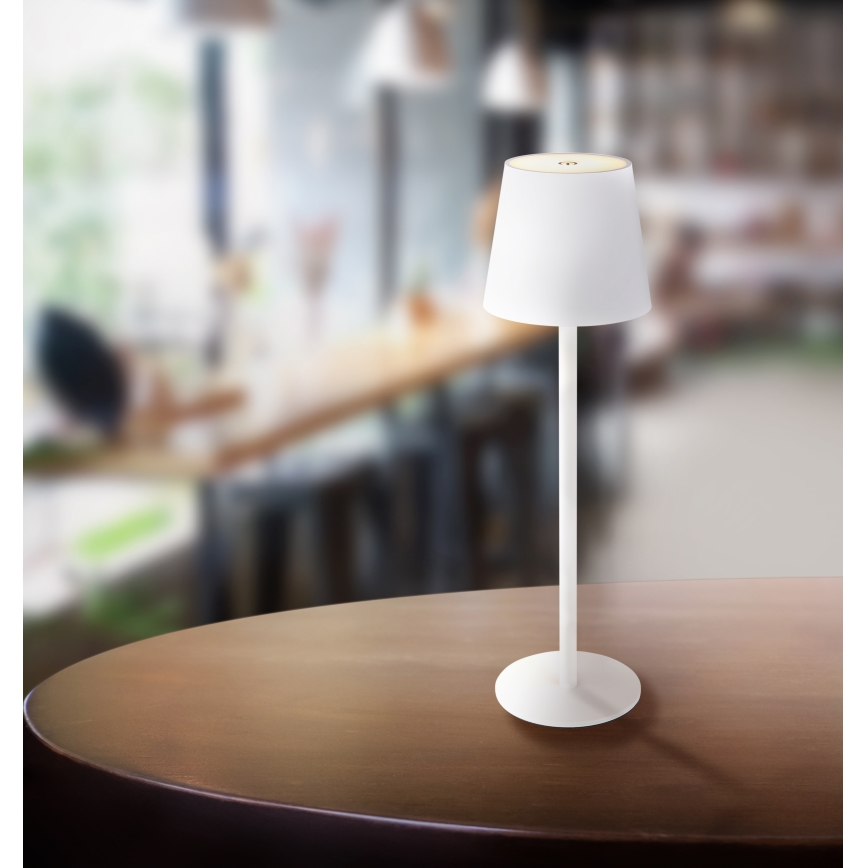 Globo - LED Dimmable touch outdoor lamp LED/3W/3,7V IP44 1800 mAh USB white